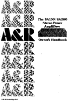 Arcam SA-150-200 - Owners Manual